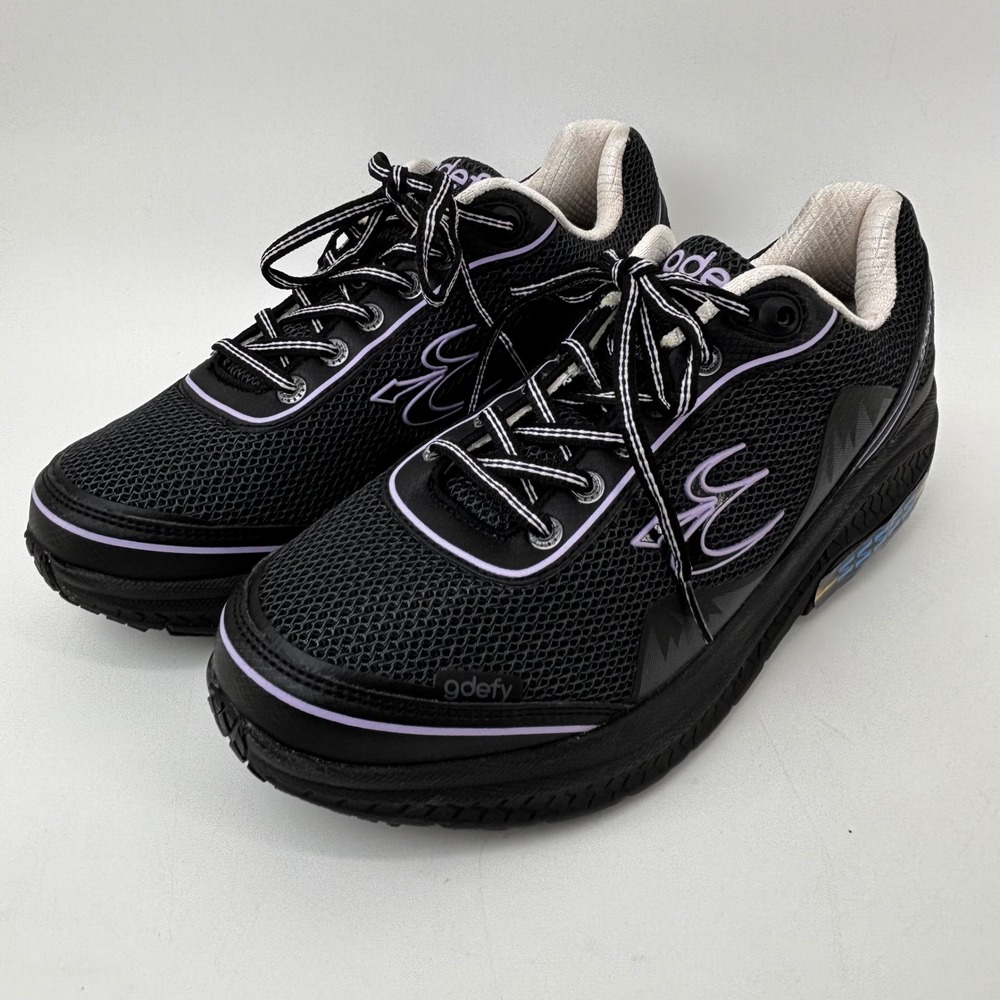 Gravity Defyer G-Defy Ion Black Purple Walking Shoes TB9024FLP-W Womens 9